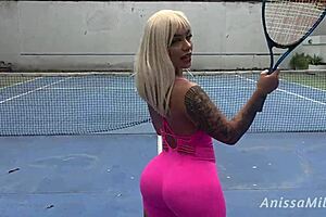 I was supposed to practice my serve but ended up swallowing his entire cock.