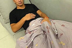 Brunette Amateur Gives Handjob Blowjob to Big Black Cock with Deepthroat Interracial Creampie Facial in Kitchen