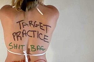 Crazy Husband Explores Kinky Body Writing Fetish On Bound Wife With Rough Bondage And Muff Diving