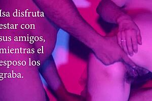 esposa tiene sexo anal con su amigo mientras el esposo los graba en homemade group con natural tits y ass shaking 😏🍑