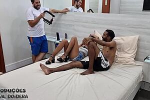 Victoria Ferraz experiences her first channel recording squirting multiple times and getting lots of milk in double vaginal