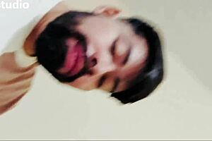 Giving oral pleasure to my sexy curvy housewife with her super tasty spot