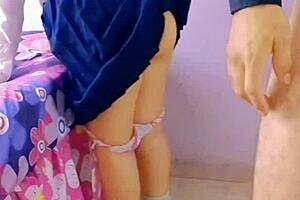 Hot Mexican Teens Fuck Raw in Living Room with Family Nearby No Condoms Creampie