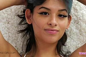 Brunette teen 18+ has perfect body and is horny af