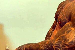 Rangel Carlos Moaning Deliciously On Tattooed Brunette's Dick