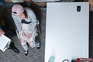 Brunette Shoplifter Gets Caught and Banged Hard