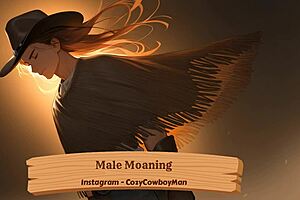 Guy moans intensely during solo pleasure session