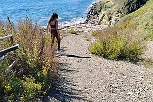 horny wife craves sucking big cock before beach seashore pounding