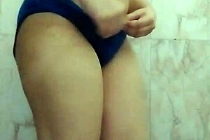 Desi Girlfriend Fingers Big Natural Tits In Bathroom