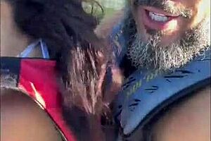 peladinha jetskis then rides mechanical bull in thong bikini