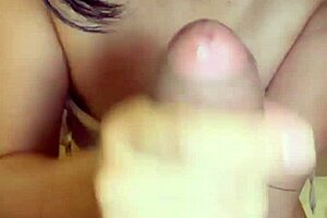 hot brunette babe sucks and strokes my throbbing cock so damn hard 😍💦