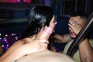 I fuck friend's girlfriend rough cum in his mouth as he watches humiliated