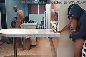 Fucked skinny tattooed stepsis raw in family home screaming dirty