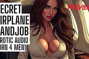 secret public airplane handjob with dirty talk audio