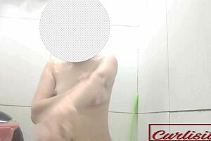 Perfect Curly-Haired Teen Pounded Doggy After Bath Dripping Creampie