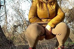 mature mother-in-law dives into her splashing water world fun