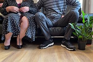 Visiting Stepmom's Wet Hairy Pussy in Heels and Panties