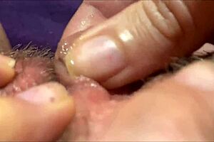 Watch Her Rub Huge Clit to Explosive Jerking Orgasm