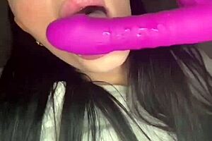 😈 Horny British teen squirts hard in solo toy play! 💦