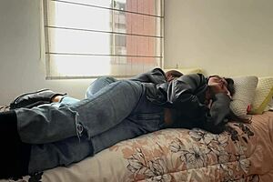 Colombian Lesbians Scissor Wild in Leather Jackets and Boots