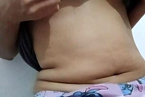 Young Latina Feels So Horny Touching Her Big Natural Tits