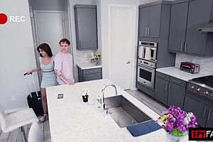 College Slut Begs For Stepbro's Monster Cock Ride!