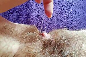 hairy pussy closeups throb to orgasm in fetish compilation