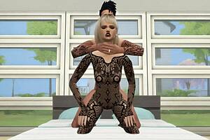 Hardcore Doggystyle Pounding Young Girl Bent Over in Lingerie