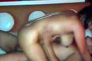 Left cuckold hubby locked chastity home fucked his two friends hard