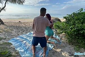 argentina beach slut deepthroats then begs creampie in wet pussy