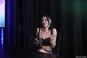 Debora Andrade's wild toy vibes and swinger fun in sheer red lingerie pt4 😘