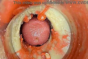 cumming hard on cock with camera buried inside juicy pussy asmr