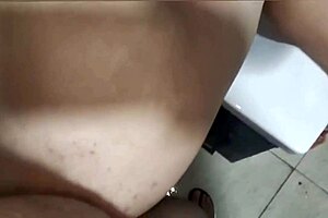 hey fuck my pretty arab girlfriend's wet shaved pussy with your big arab cock in toilet