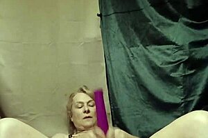 Housewife slave in harness belt masturbates with dildo during 2025 outdoor bdsm session