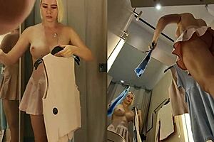 caught her juicy no-panty pussy flash on hidden cam upskirt?