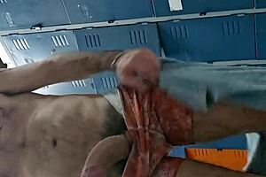 wanna see me stroke this monster cock solo in the gym bathroom? you know you do!