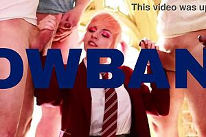 ellie shou's wet pussy devoured by older guy's tongue then she sucks him