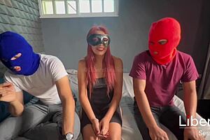 Cuckold Boyfriend Lends Petite Redhead Girlfriend for Group Casting