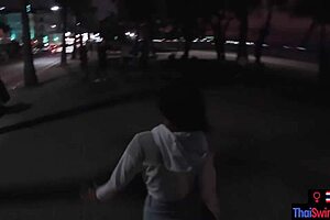 thai teen gf gives boyfriend amazing handjob blowjob