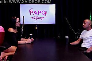 Hey mulata you sucking that negao's big pau like a pro on sheer red?