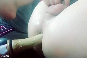 Ruby Queen Ladyboy's Hot Anal Dildo Penetration and Toys