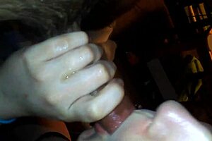 a hot blonde with big tits jerks and sucks cock until massive cumshots explode everywhere