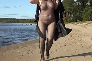 walk this fishnet bodystocking and watch her legs tease you endlessly!