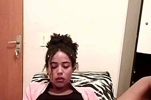 Teen girl nuts with masturbation cream pie dildos