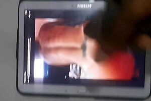 Latina MILF has a monster cock getting a cumshot tribute