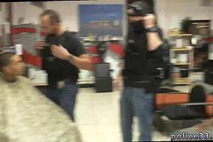 Men’s anal sex with other men in a gay group involving a muscular undercover officer