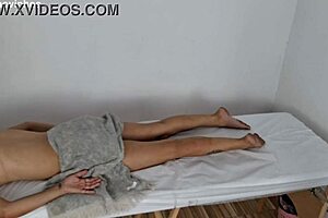 A new masseur carries out tender and cheap rubs professional to beautiful women in the company of his girlfriend