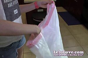 The fetish babe has sex with her garbage can boyfriend