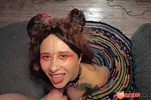 A Halloween XXX from Miss Foxy Elise with her Roomie